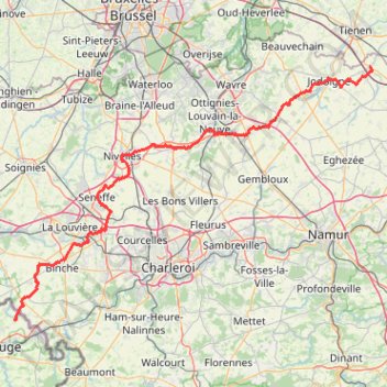 Itinéraire 15024145-Via Gallia Belgica, distance, dénivelé, altitude, carte, profil, trace GPS