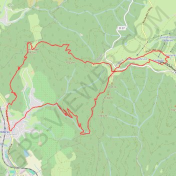 Itinéraire Le Trehkopf à partir d'Oderen, distance, dénivelé, altitude, carte, profil, trace GPS