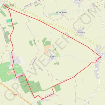 Itinéraire Boucle des vergers - Graveron-Sémerville, distance, dénivelé, altitude, carte, profil, trace GPS