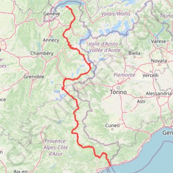 Itinéraire RGA, distance, dénivelé, altitude, carte, profil, trace GPS