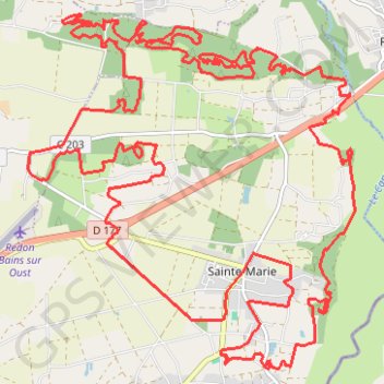 Itinéraire Sainte-Marie-de-Redon - rando des Samaritains, distance, dénivelé, altitude, carte, profil, trace GPS