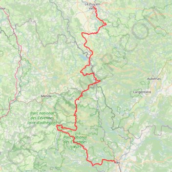 Itinéraire GR®70 Chemin de Stevenson (2023©gr-infos.com), distance, dénivelé, altitude, carte, profil, trace GPS