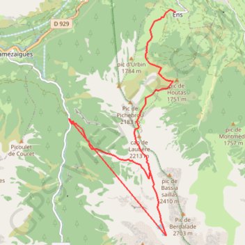 Itinéraire Cap de Laubere, distance, dénivelé, altitude, carte, profil, trace GPS