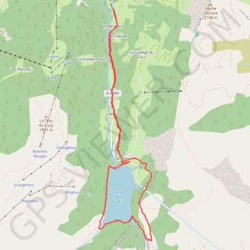 Itinéraire Du Mappaz au lac de Saint-Guérin, distance, dénivelé, altitude, carte, profil, trace GPS