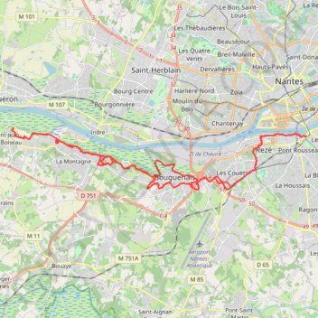 Itinéraire Pirmil-Roche Ballue, distance, dénivelé, altitude, carte, profil, trace GPS
