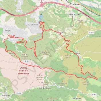 Itinéraire Circuit sud de Palaja, distance, dénivelé, altitude, carte, profil, trace GPS