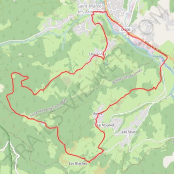Itinéraire Saint-Marcel-lès-Annonay Marche à pied, distance, dénivelé, altitude, carte, profil, trace GPS
