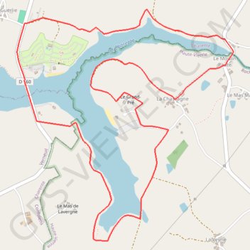 Itinéraire Lacs Hte-Chte-N°3-Vert-7 km, distance, dénivelé, altitude, carte, profil, trace GPS