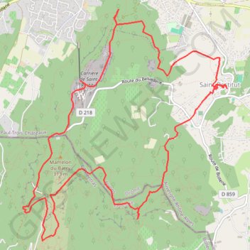 Itinéraire Plateau de Saint Restitut, distance, dénivelé, altitude, carte, profil, trace GPS