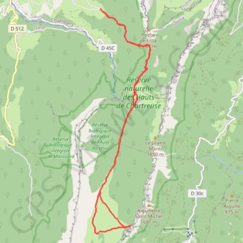 Itinéraire Passage de l'Aulp du Seuil (38), distance, dénivelé, altitude, carte, profil, trace GPS