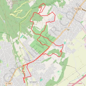 Itinéraire Coteaux Saint-Nazaire-les-Eymes - Bernin, distance, dénivelé, altitude, carte, profil, trace GPS