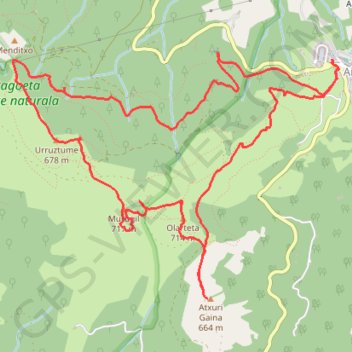 Itinéraire 2023/01/22 La Croix de Pagoeta, Urruztume y otres en circuit depuis Aia, distance, dénivelé, altitude, carte, profil, trace GPS