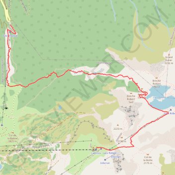 Itinéraire Croix de Chamrousse par les Lacs Roberts, distance, dénivelé, altitude, carte, profil, trace GPS