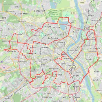 Itinéraire Itinéraire de 87 Rue de la Commune de Paris, 33130 Bègles, France à 40 Rue du Breteil, 33320 Eysines, France_Itinéraire de 87 Rue de la Commune de Paris, 33130 Bègles, France à 40 Rue du Breteil, 33320 Eysines, France, distance, dénivelé, altitude, carte, profil, trace GPS