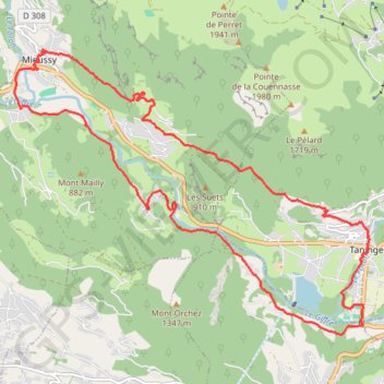 Itinéraire La boucle du Giffre, distance, dénivelé, altitude, carte, profil, trace GPS