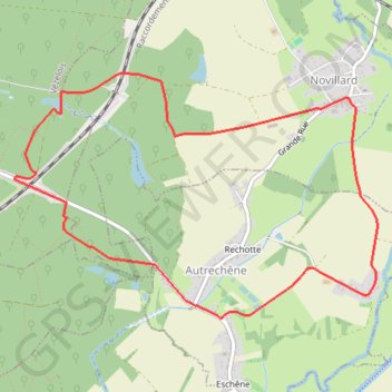Itinéraire Boucle du Chêne d'Autrage - Autrechêne, distance, dénivelé, altitude, carte, profil, trace GPS