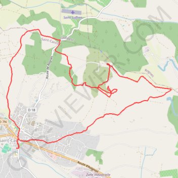 Itinéraire Saint Cannat-Fontaine de Doudonne, distance, dénivelé, altitude, carte, profil, trace GPS