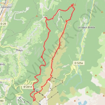Itinéraire Boucle sur Belledonne, distance, dénivelé, altitude, carte, profil, trace GPS