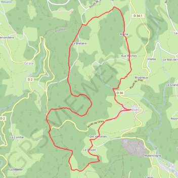 Itinéraire Colombier, distance, dénivelé, altitude, carte, profil, trace GPS