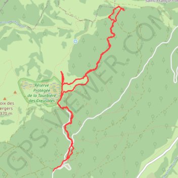 Itinéraire Refuge de la Plate (Bauges), distance, dénivelé, altitude, carte, profil, trace GPS