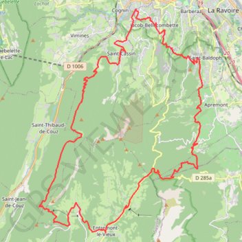 Itinéraire Grand tour de l'Outheran, distance, dénivelé, altitude, carte, profil, trace GPS