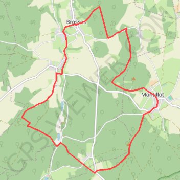 Itinéraire Mal Fontaine - Brosses, distance, dénivelé, altitude, carte, profil, trace GPS