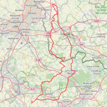 Itinéraire Route des Monts, distance, dénivelé, altitude, carte, profil, trace GPS