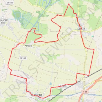 Itinéraire Sansais/Amuré - Le Marais poitevin à bicyclette, distance, dénivelé, altitude, carte, profil, trace GPS