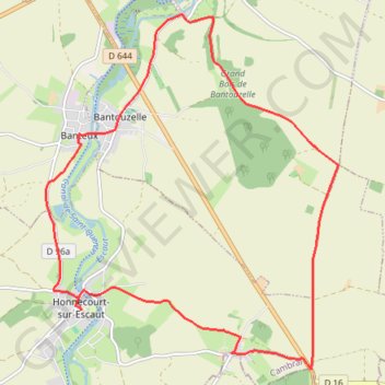 Itinéraire Les hauts du Cambrésis - Honnecourt-sur-Escaut, distance, dénivelé, altitude, carte, profil, trace GPS