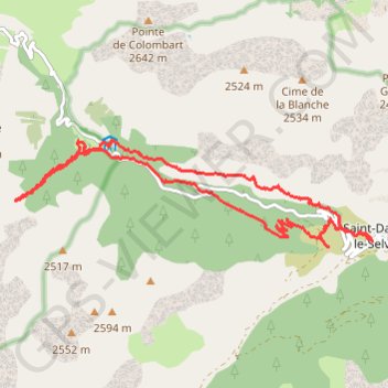 Itinéraire Plateau de Sestrière et cabane de la Braissa avec retour par Gianto, distance, dénivelé, altitude, carte, profil, trace GPS
