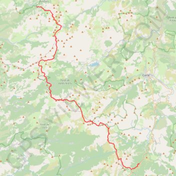 Itinéraire GR20 - v3, distance, dénivelé, altitude, carte, profil, trace GPS