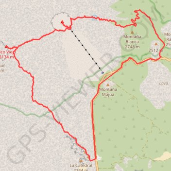 Itinéraire Teide - Pico Viejo, distance, dénivelé, altitude, carte, profil, trace GPS