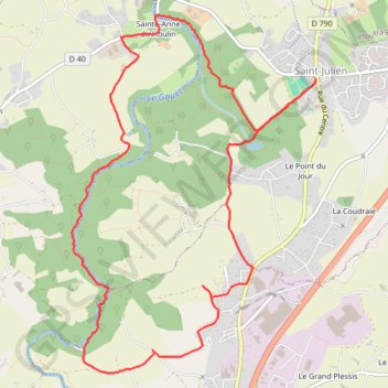 Itinéraire Saint julien, distance, dénivelé, altitude, carte, profil, trace GPS