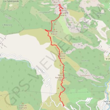 Itinéraire Brec d'Utelle, distance, dénivelé, altitude, carte, profil, trace GPS