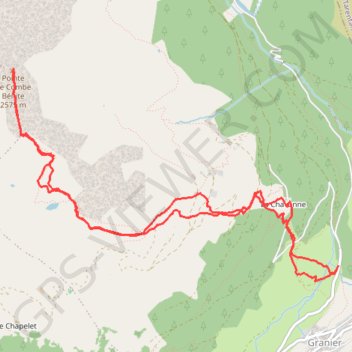 Itinéraire Pointe de Combe Bénite (Beaufortain), distance, dénivelé, altitude, carte, profil, trace GPS