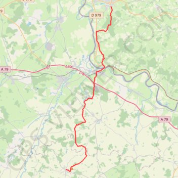 Itinéraire Bourbon Lancy - Saint Léon, distance, dénivelé, altitude, carte, profil, trace GPS