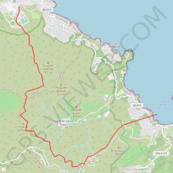 Itinéraire Llançà - El Port de la Selva, distance, dénivelé, altitude, carte, profil, trace GPS