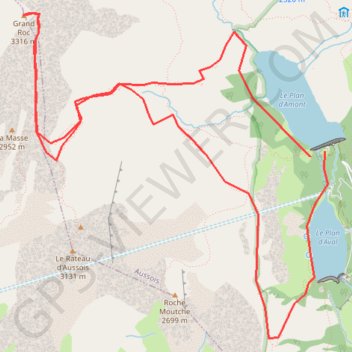 Itinéraire Rando grand roc des echelles, distance, dénivelé, altitude, carte, profil, trace GPS