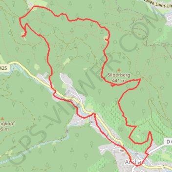 Itinéraire Château d'Andlau, distance, dénivelé, altitude, carte, profil, trace GPS