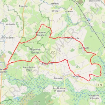 Itinéraire Parcours Amfréville, distance, dénivelé, altitude, carte, profil, trace GPS