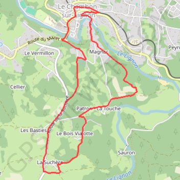 Itinéraire La Petite Suchère - Le Chambon-sur-Lignon, distance, dénivelé, altitude, carte, profil, trace GPS