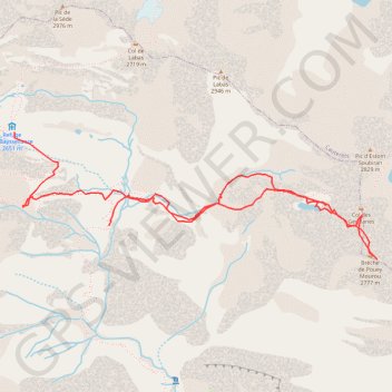 Itinéraire Autour du Vignemale, distance, dénivelé, altitude, carte, profil, trace GPS