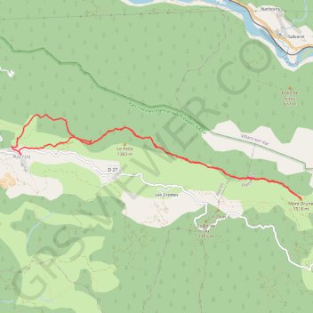 Itinéraire mont brune depuis ascros, distance, dénivelé, altitude, carte, profil, trace GPS