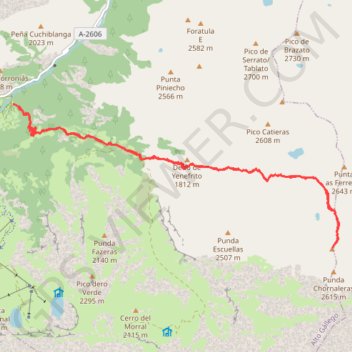 Itinéraire Picos de Mallarruego, distance, dénivelé, altitude, carte, profil, trace GPS