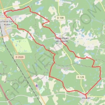 Itinéraire La Ferté-Saint-Anbin - Vouzon, distance, dénivelé, altitude, carte, profil, trace GPS