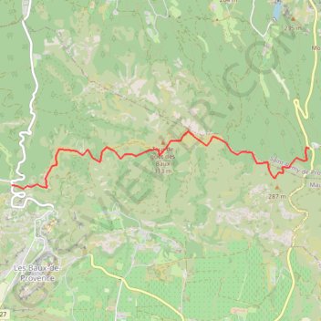 Itinéraire Crête baumayrane, distance, dénivelé, altitude, carte, profil, trace GPS