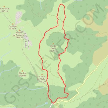 Itinéraire Ax Chioula Col de Marmare, distance, dénivelé, altitude, carte, profil, trace GPS