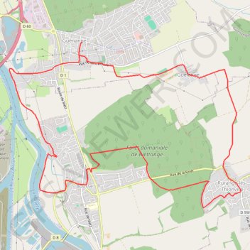Itinéraire MOSELLE ET FORÊT, distance, dénivelé, altitude, carte, profil, trace GPS