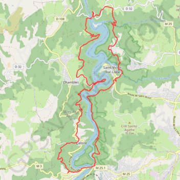 Itinéraire Gorges de la Loire, distance, dénivelé, altitude, carte, profil, trace GPS