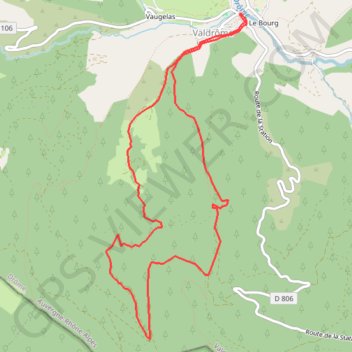 Itinéraire Valdrôme les Buisses, distance, dénivelé, altitude, carte, profil, trace GPS